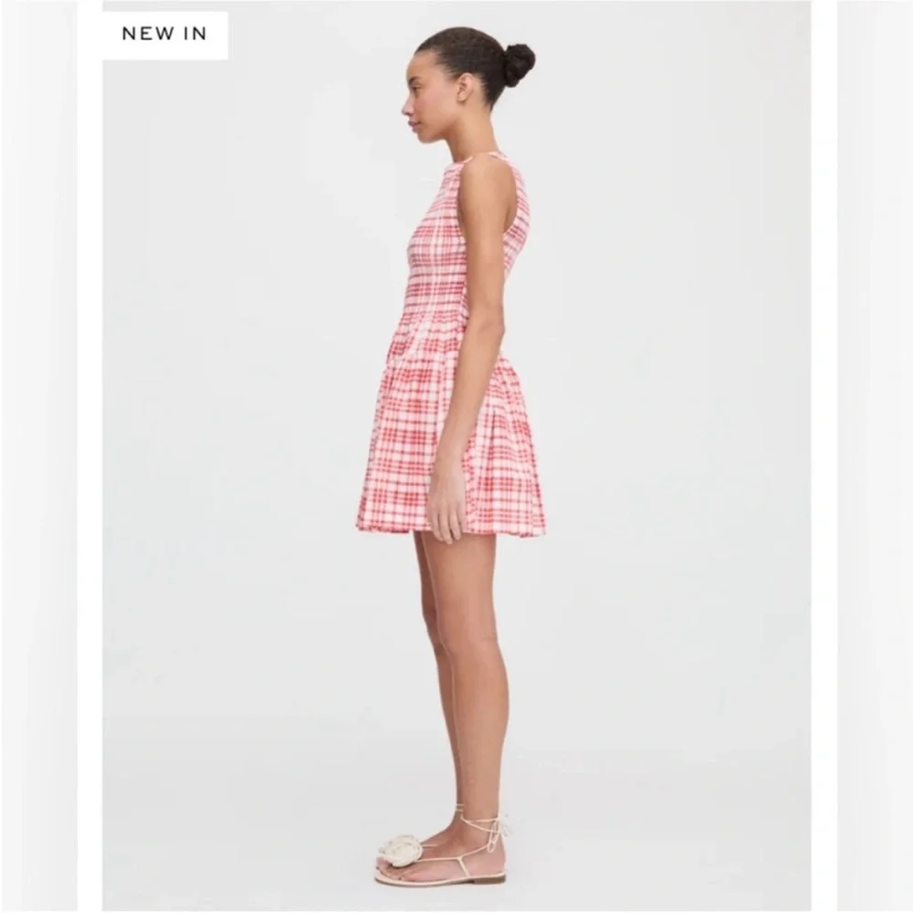 Hill House Mini Cosima Nap dress. Watercolor Gingham, Cherry. XS. NWT. - Picture 4 of 6